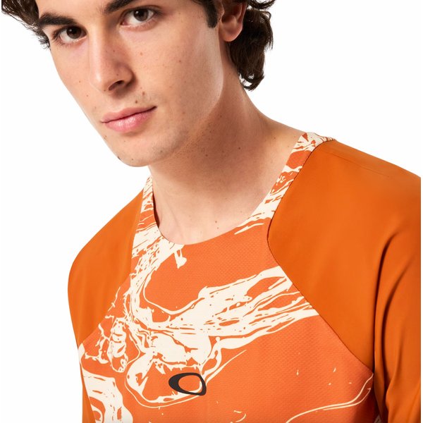 Koszulka rowerowa męska Seeker Airline SS Oakley - Duality Swirl White/Brown