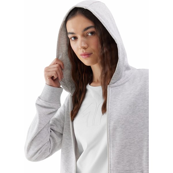 Bluza damska 4FWSS24TSWSF0956 4F - chłodny jasny szary melanż