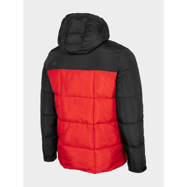 Kurtka puchowa pikowana męska H4Z22 KUMP009 4F - czerwona