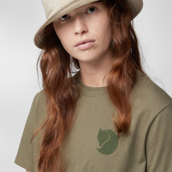 Koszulka damska Fox Boxy Logo Tee Fjallraven - Misty Green