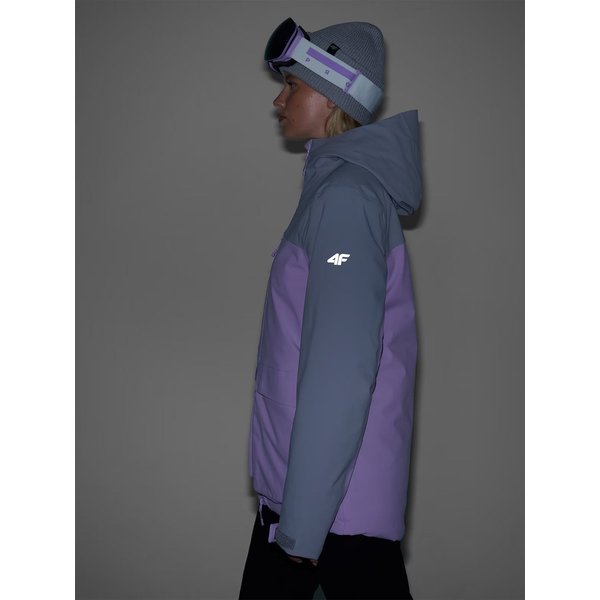 Kurtka narciarska damska TTJAF594 4F - jasny fiolet