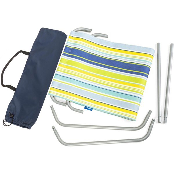 Leżak plażowy, ogrodowy Outtec - zielony paski