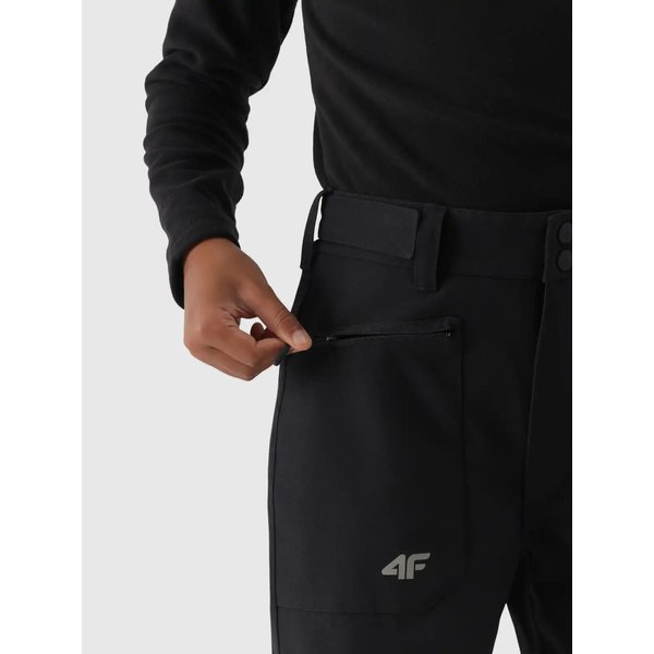 Spodnie narciarskie chłopięce TFTRM655 4F - głęboka czerń
