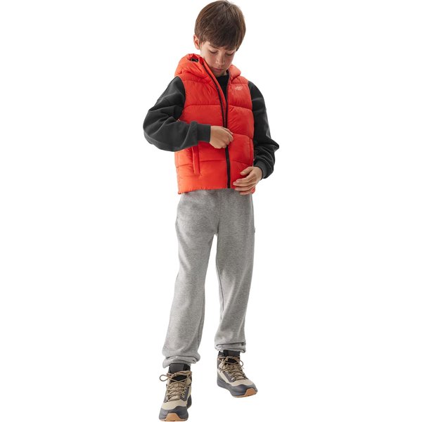 Kamizelka puchowa chłopięca TVJAM134 4F - pomarańcz