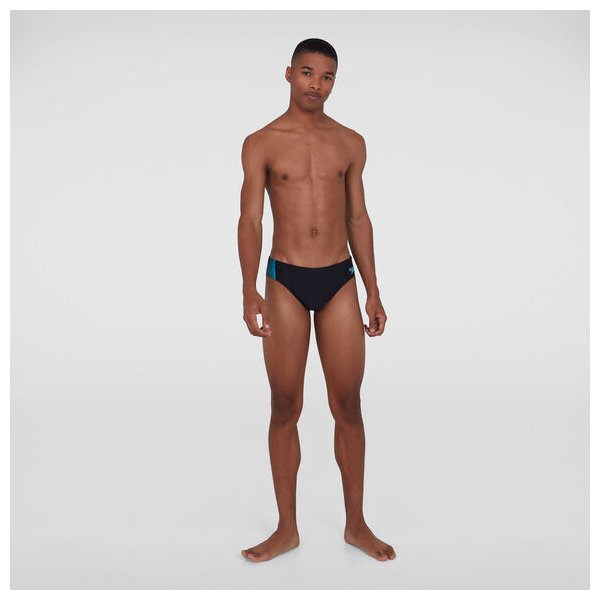 Kąpielówki męskie Tech Panel 7cm Trunks Speedo - black/blue