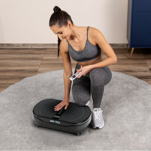 Platforma wibracyjna do ćwiczeń XP300 z pilotem Gymtek - black