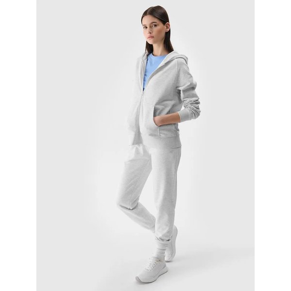 Bluza damska TSWSF1763 4F - chłodny jasny szary melanż