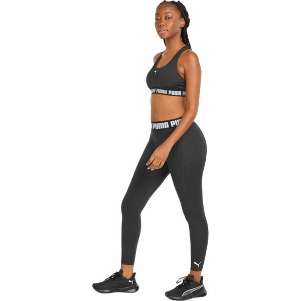 Biustonosz sportowy damski Mid Impact Feel it Puma - czarny