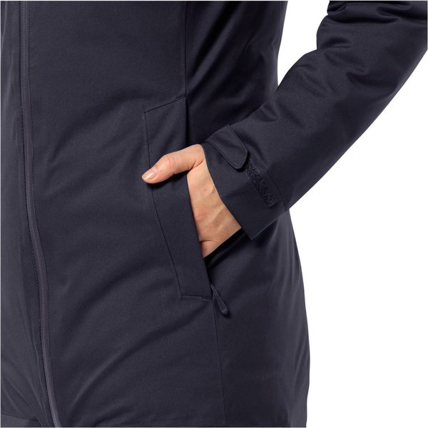 Kurtka puchowa damska, parka Stirnberg Jack Wolfskin - graphite