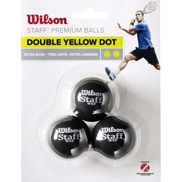 Piłki do squasha Staff Double Yellow Dot 3szt. Wilson