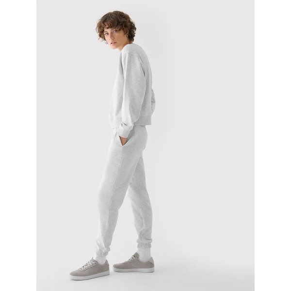 Bluza damska TSWSF1765 4F - chłodny jasny szary melanż