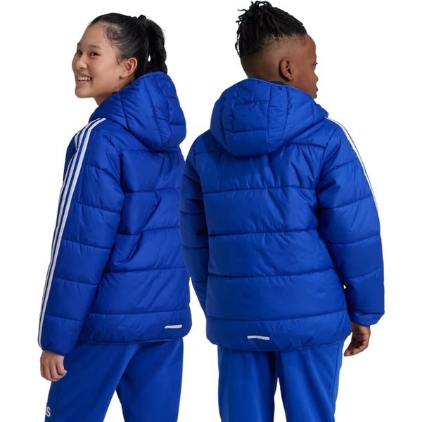 Kurtka juniorska Ess 3S Pad Adidas - niebieska