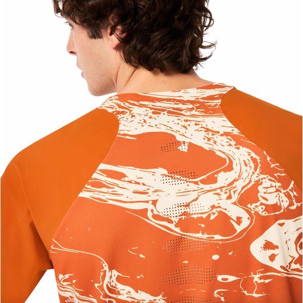 Koszulka rowerowa męska Seeker Airline SS Oakley - Duality Swirl White/Brown