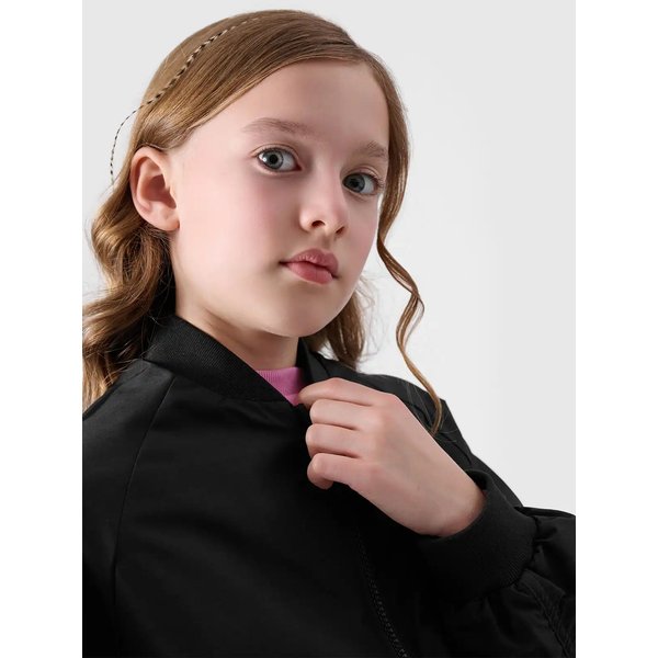 Kurtka dziewczęca TJACF184 4F - głęboka czerń