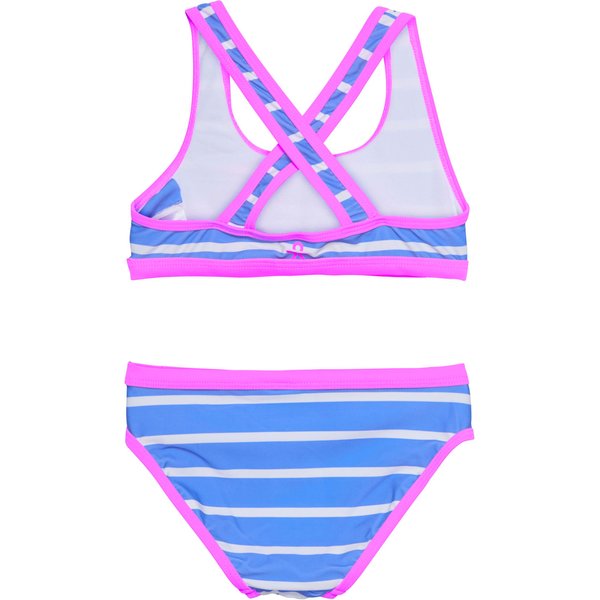 Strój kąpielowy juniorski AOP Color Kids - różowy/niebieski