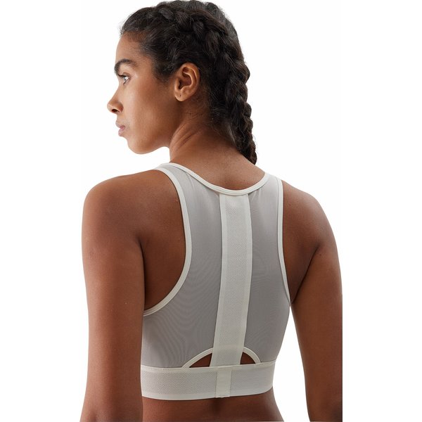 Biustonosz sportowy damski 4FWSS24TFTSF705 4F - złamana biel