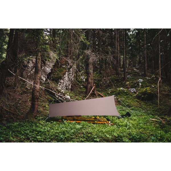 Płachta biwakowa, tarp Zmora 280x260/160cm Lesovik - Walnut Brown