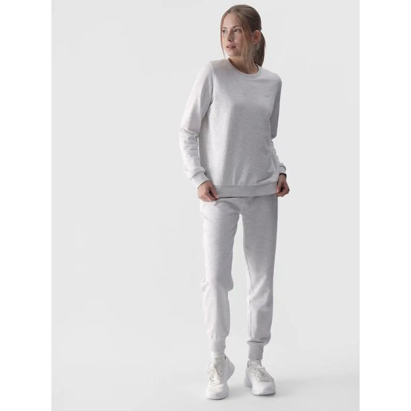 Bluza damska 4FWMM00TSWSF1469 4F - chłodny jasny szary melanż