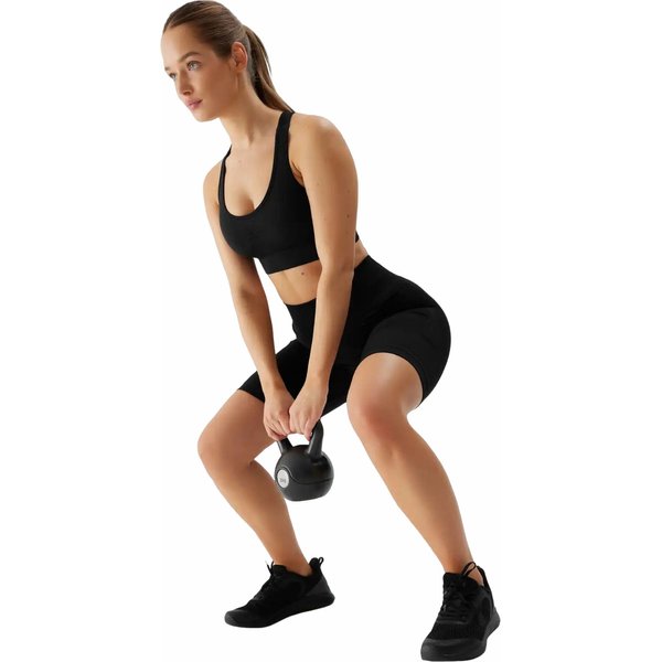 Biustonosz sportowy damski 4FWSS24USBAF116 4F - głęboka czerń