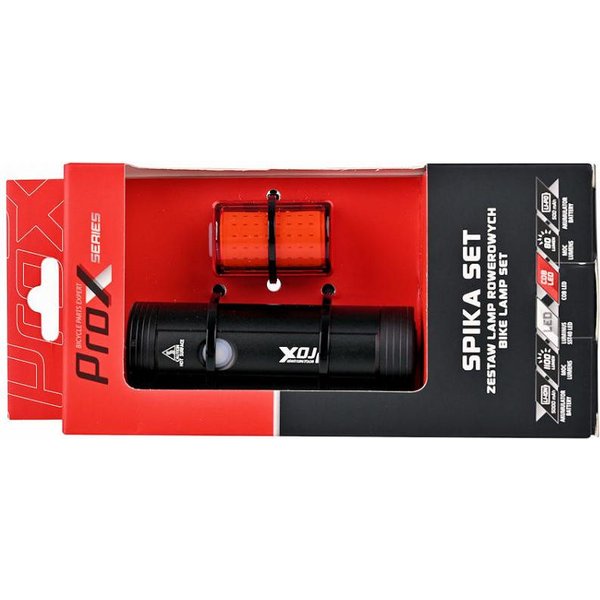 Zestaw lamp rowerowych Spika Set + Zeta S Prox
