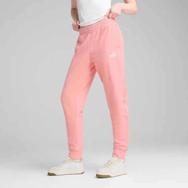 Spodnie dresowe damskie Ess Tape Sweatpants Puma - pink fruit