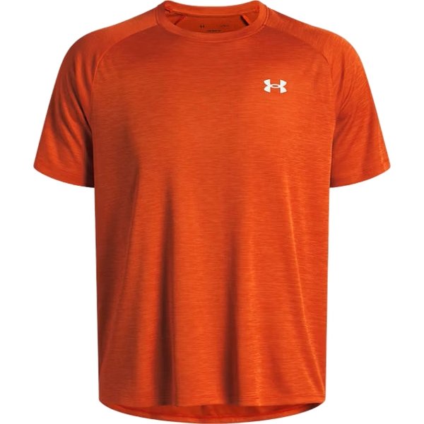 Koszulka męska Tech Textured Under Armour - Orange Base / White