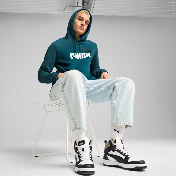 Bluza męska Essentials+ 2 Col Big Logo Hoodie Puma - Cold Green