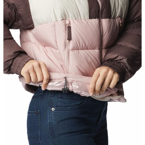 Kurtka puchowa damska Pike Lake II Cropped Columbia - Dusty Pink, Chalk, Basalt