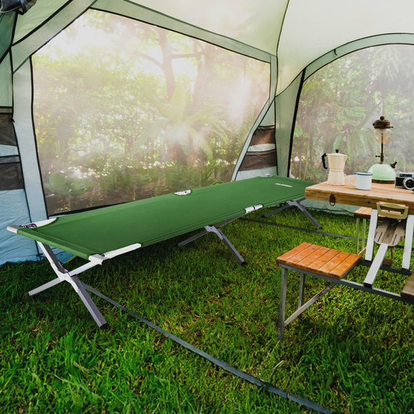 Łóżko turystyczne, polowe Kanadyjka Outtec - ciemny zielony