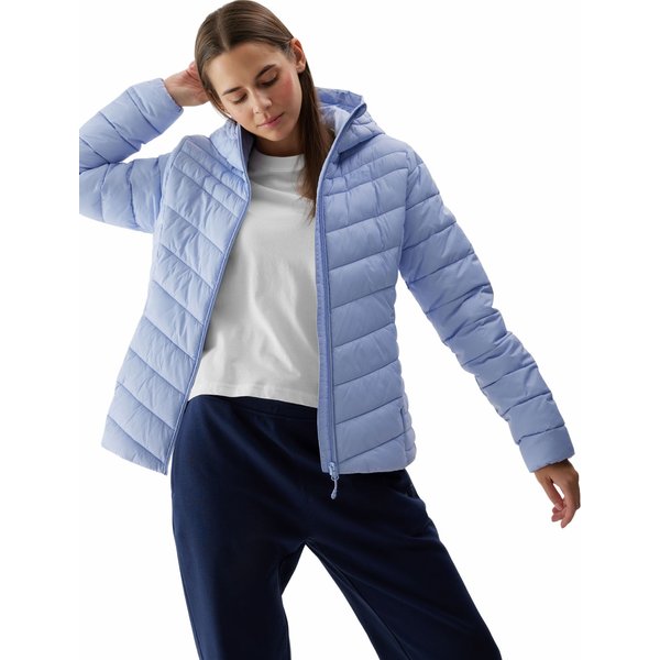 Kurtka puchowa damska 4FWSS24TDJAF351 4F - jasny niebieski