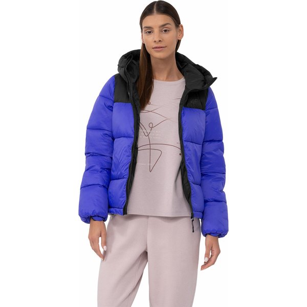 Kurtka puchowa damska 4FAW23TDJAF230 4F - kobalt