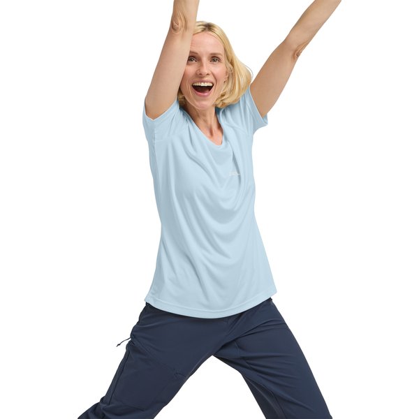 Koszulka damska Tech T Jack Wolfskin - ice blue