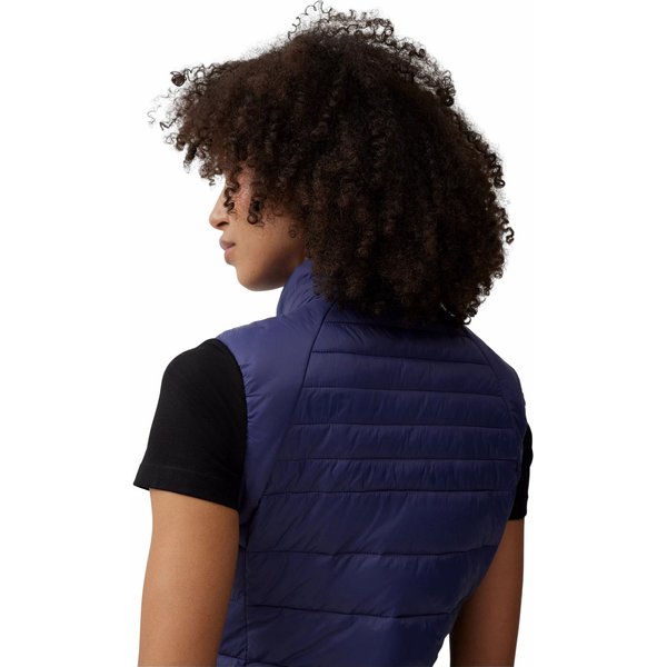 Kamizelka puchowa damska 4FSS23TDJAF091 4F - denim