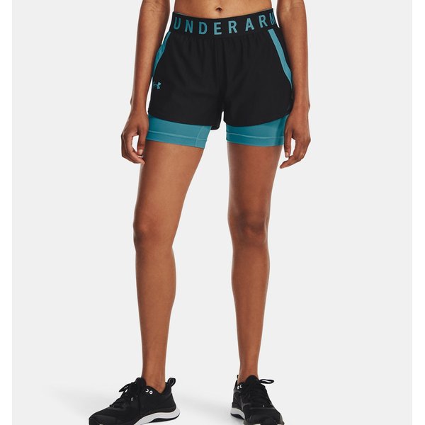 Spodenki damskie Play Up 2in1 Under Armour - Black / Glacier Blue