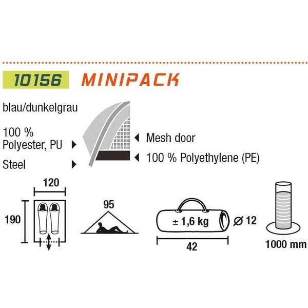 2-osobowy Peak 2 High Namiot Minipack