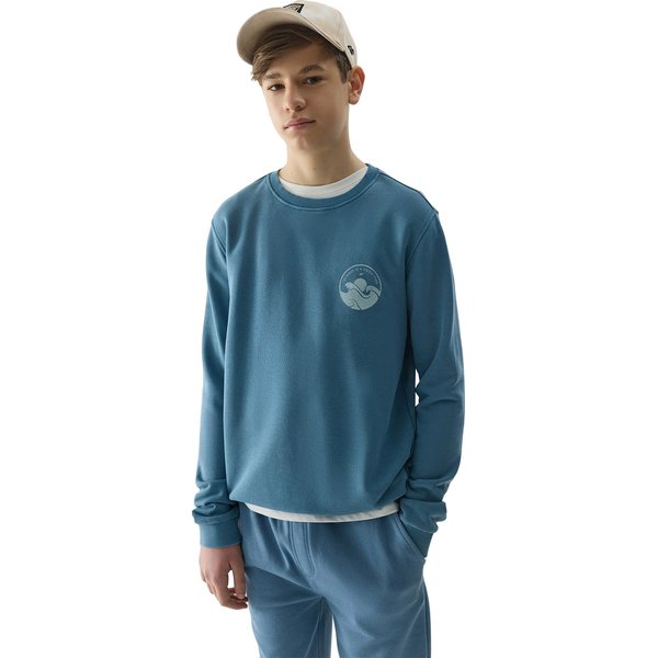 Bluza chłopięca 4FJWSS24TSWSM0936 4F - denim