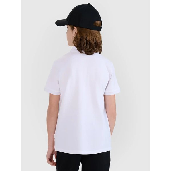 Koszulka chłopięca polo TPTSU513 4F - biały
