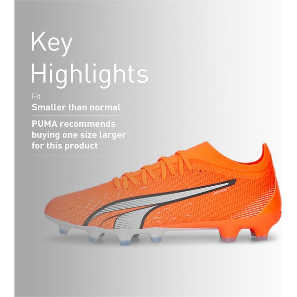 Buty piłkarskie korki Ultra Match FG/AG Puma - pomarańczowe