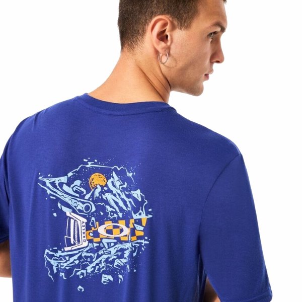 Koszulka męska Finish Line Crew Tee Oakley - niebieska