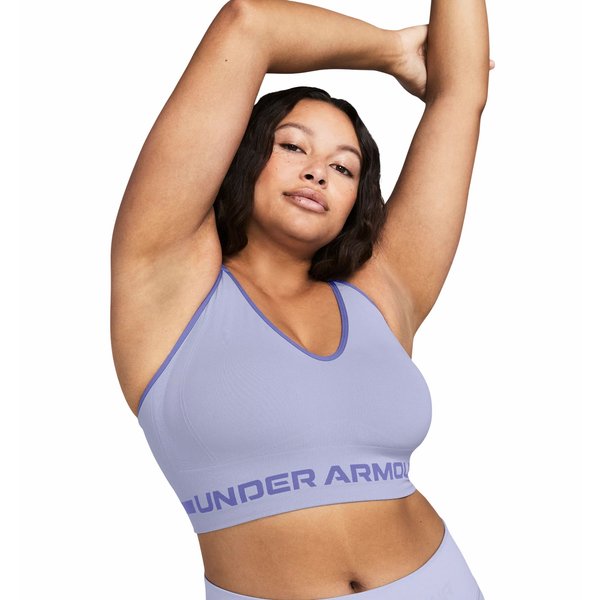 Biustonosz sportowy damski Seamless Low Long Under Armour - czarny