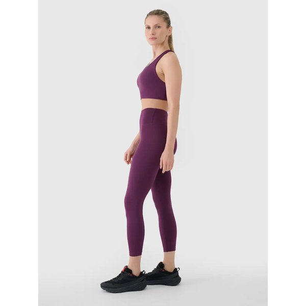 Biustonosz sportowy damski USBAF152 4F - ciemny fiolet