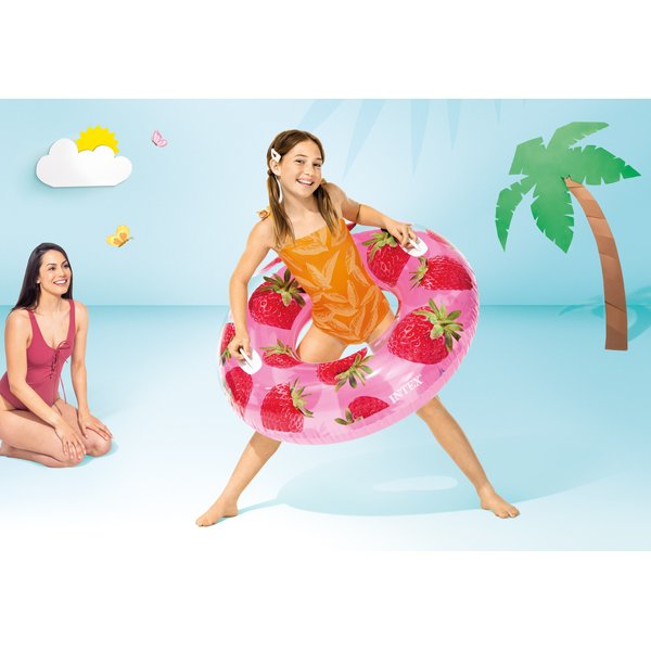 Dmuchane koło z uchwytami Tropical Fruit Tubes Intex