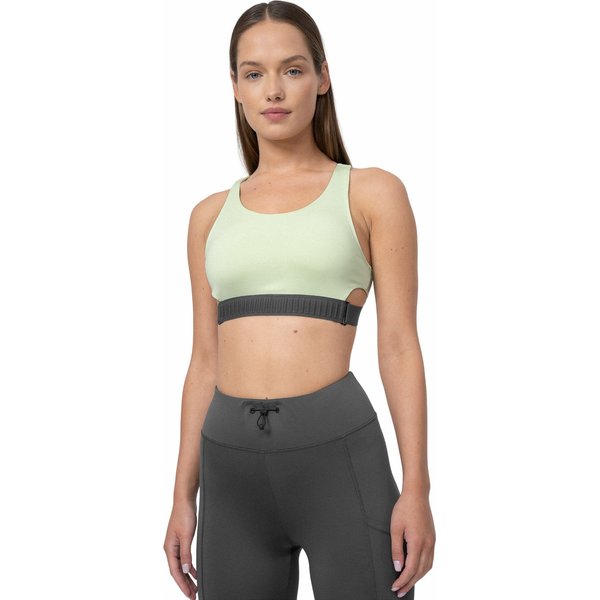 Biustonosz sportowy damski 4FSS23USBAF035 4F - zielony