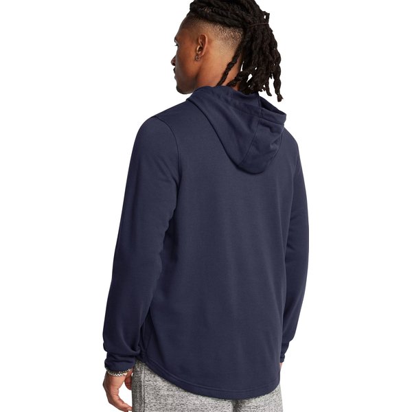 Bluza męska Rival Terry Graphic Hood Under Armour - Midnight Navy/Photon Blue