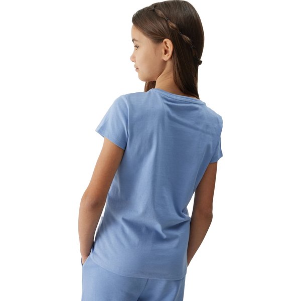 Koszulka dziewczęca 4FJWSS24TTSHF1150 4F - denim