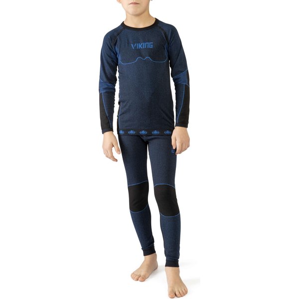 Bielizna termoaktywna dziecięca Riko Viking - czarno-granatowa