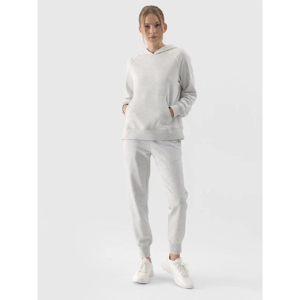 Bluza damska 4FWMM00TSWSF1468 4F - chłodny jasny szary melanż