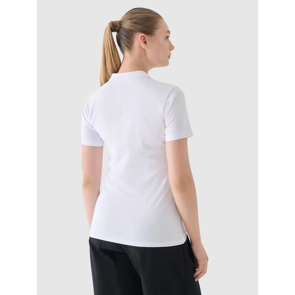 Koszulka damska polo TPTSF514 4F - biały