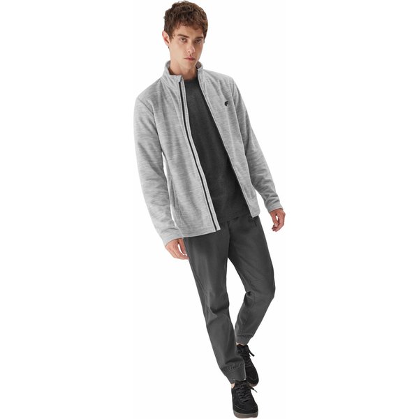 Polar męski 4FAW23TFLEM120 4F - chłodny jasny szary melanż