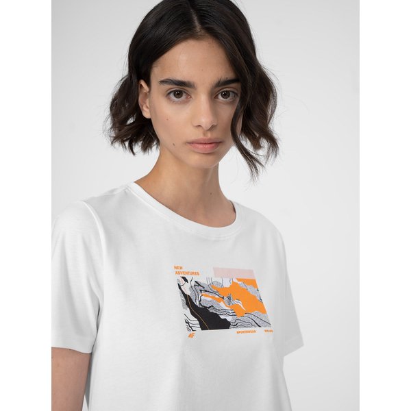 Koszulka damska 4FSS23TTSHF341 4F - biały